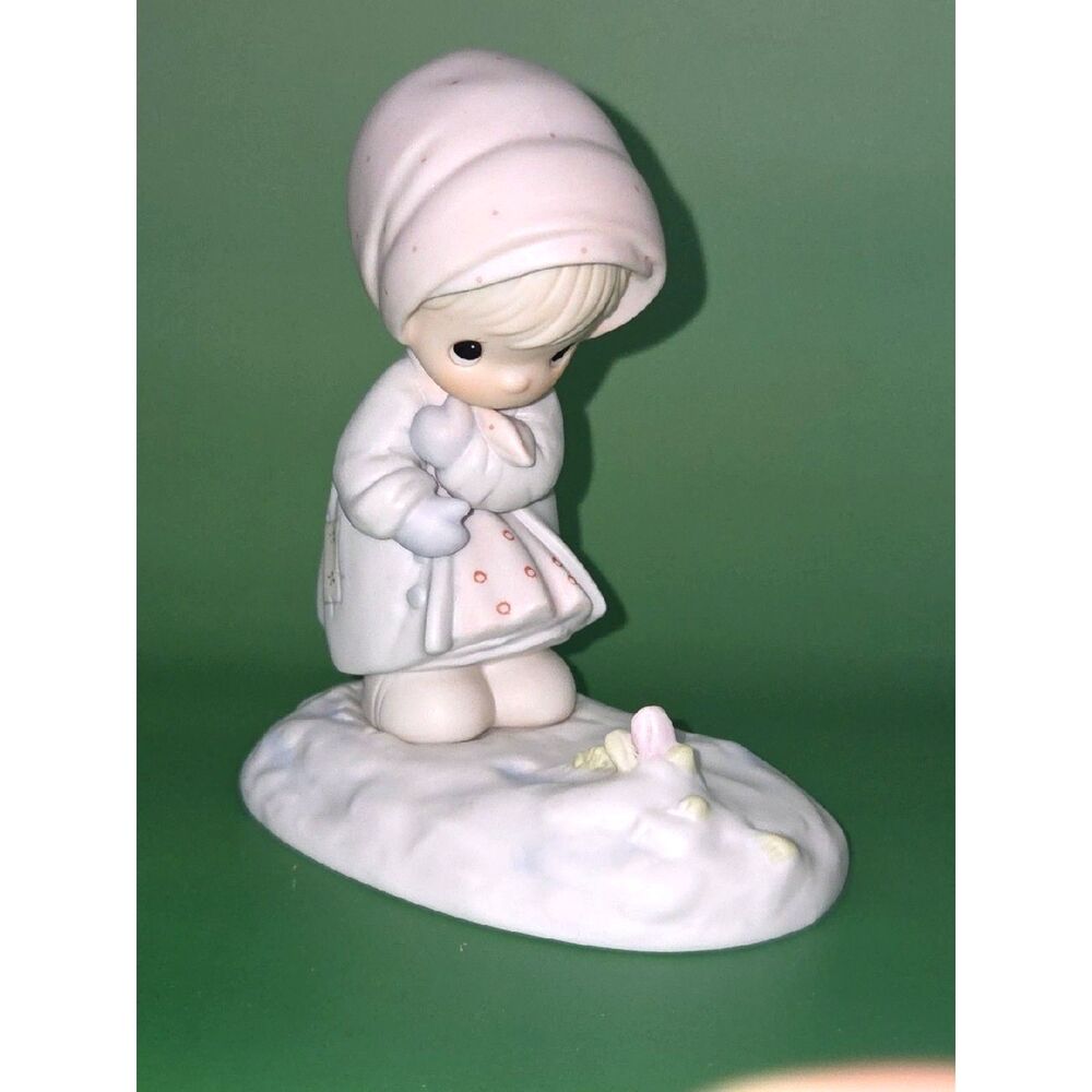 1987 Enesco Precious Moments February Calender Girl Figurine w Box